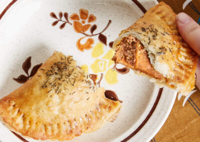 Hyam and Cheddar Handpie | Shoofly Vegan Bakery